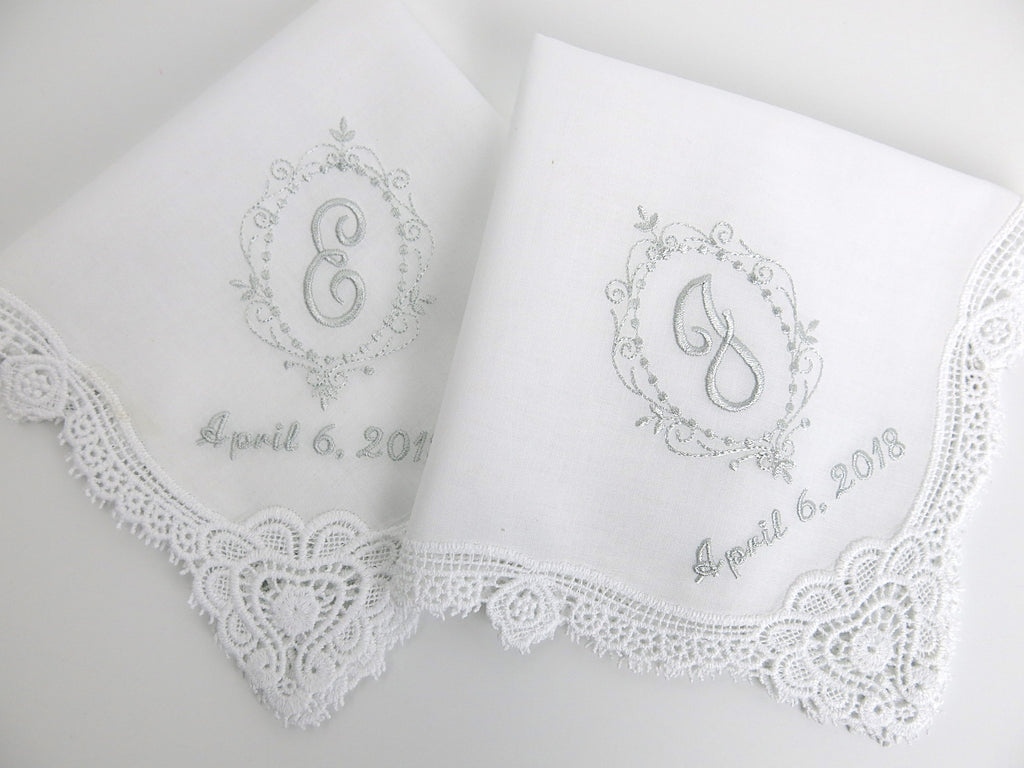 Handkerchiefs with 1-Initial and Date