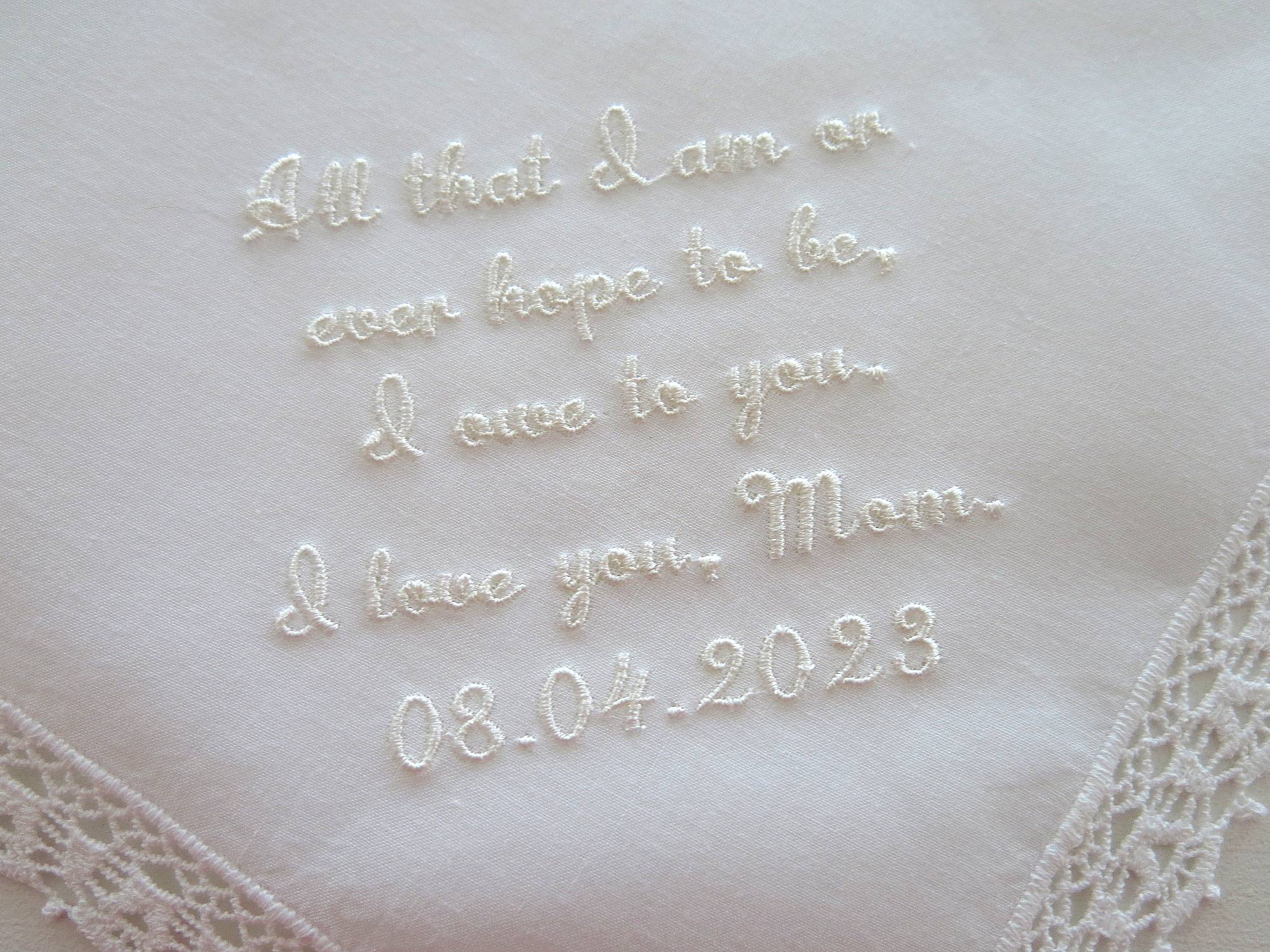 Mother of the Bride and Mother of the Groom order Handkerchief Set- Set Sayings