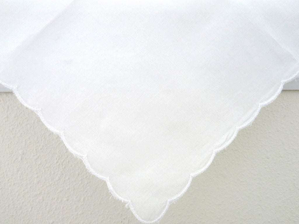 Embroidered Wedding Handkerchief with 1 Initial, Names & Date