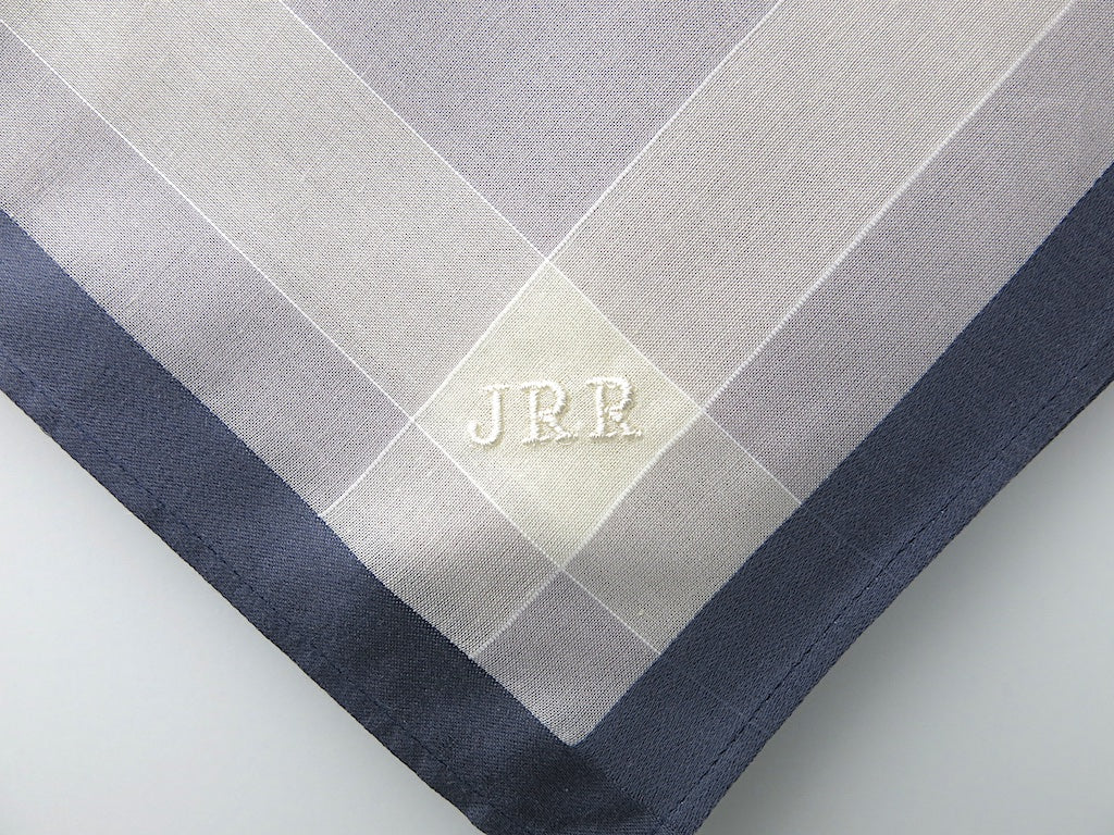 Set of 3 Assorted Color Fine Cotton Mens Handkerchiefs, Style No. 2048