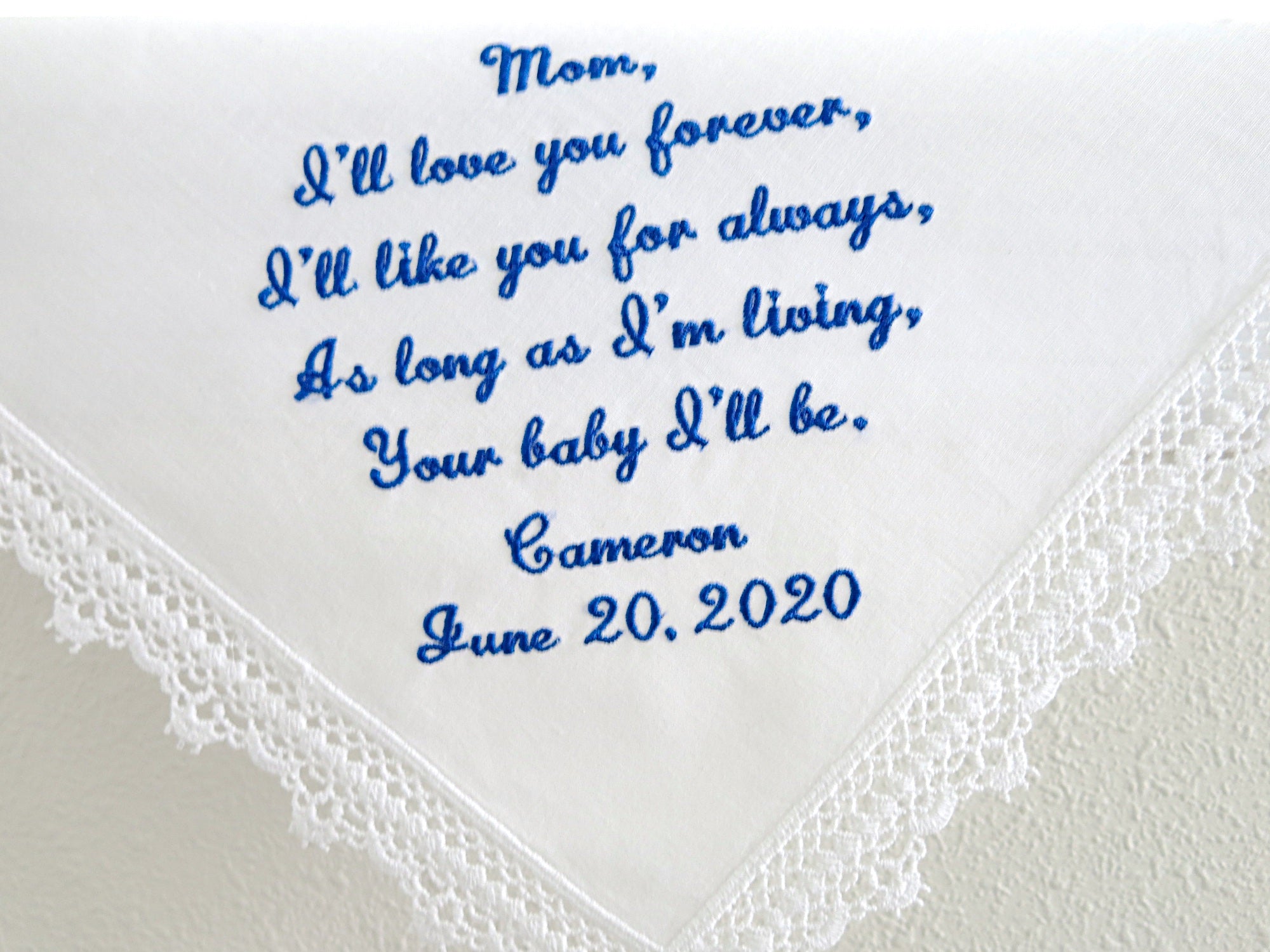 Mother of the Bride and outlets Mother of the Groom Handkerchief Set- Set Sayings