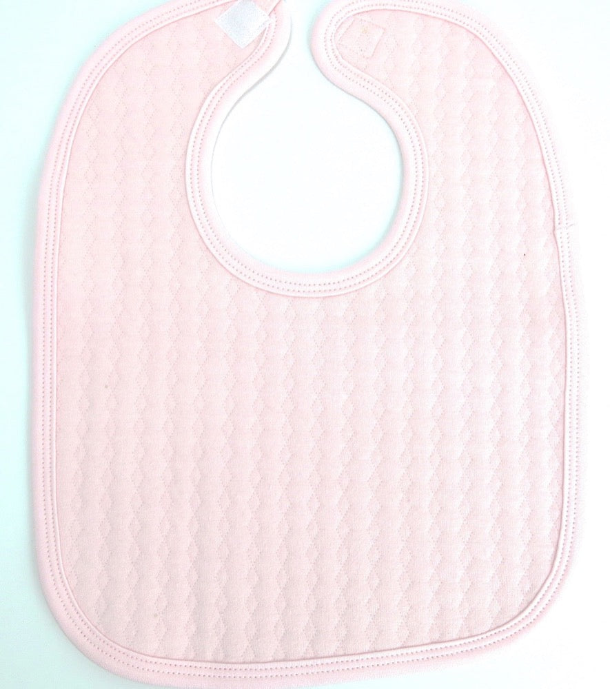 Pink Color Pattern Soft Cotton Baby Bib, set of 2